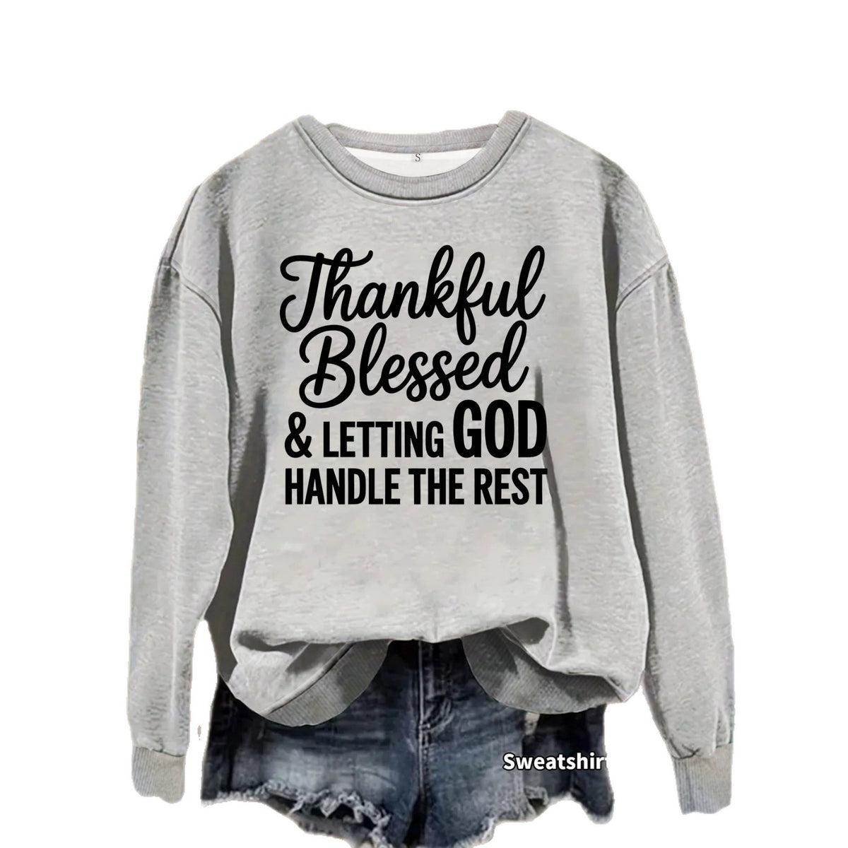 Loose velvet sweatshirt