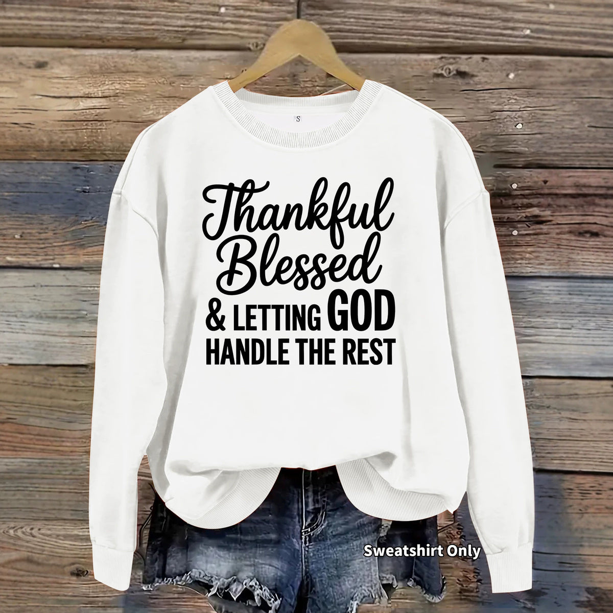Loose velvet sweatshirt