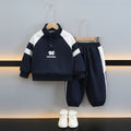 Boys Fashionable Casual Sportwear Hoodie Two-Piece Set Spring Autumn