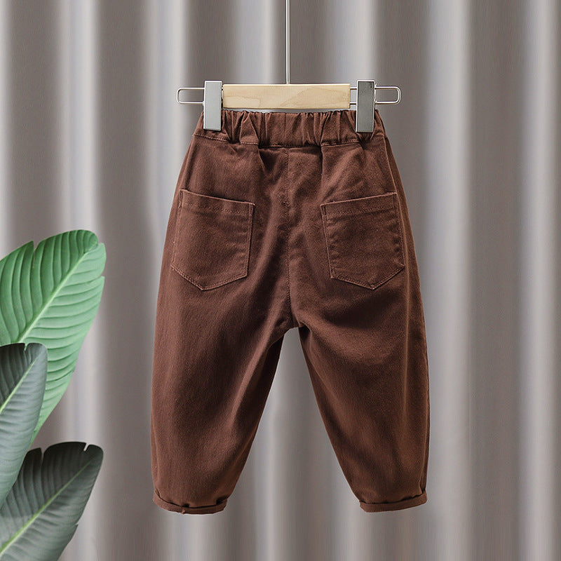 Boys' Casual Loose Cargo Pants