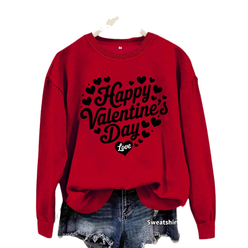 Round neck long sleeved sweater sweatshirt