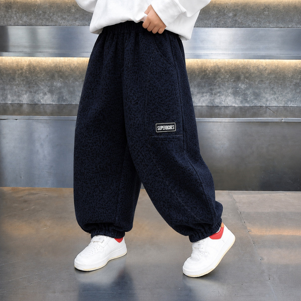 Boys Casual Sport Loose Knit Cuffed Sweatpants