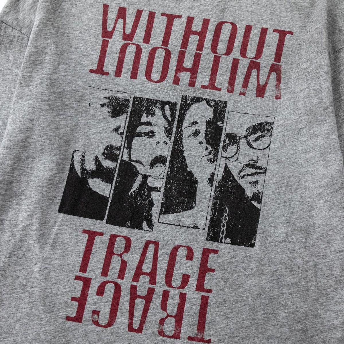 Portrait Graphic Print Long Sleeve Pullover Men's T-Shirt