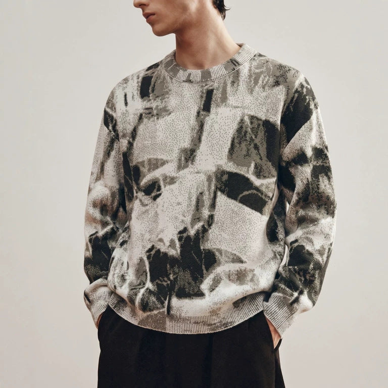 Round neck sweater for men