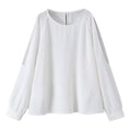 Hollow out shoulder long sleeved chiffon shirt for women