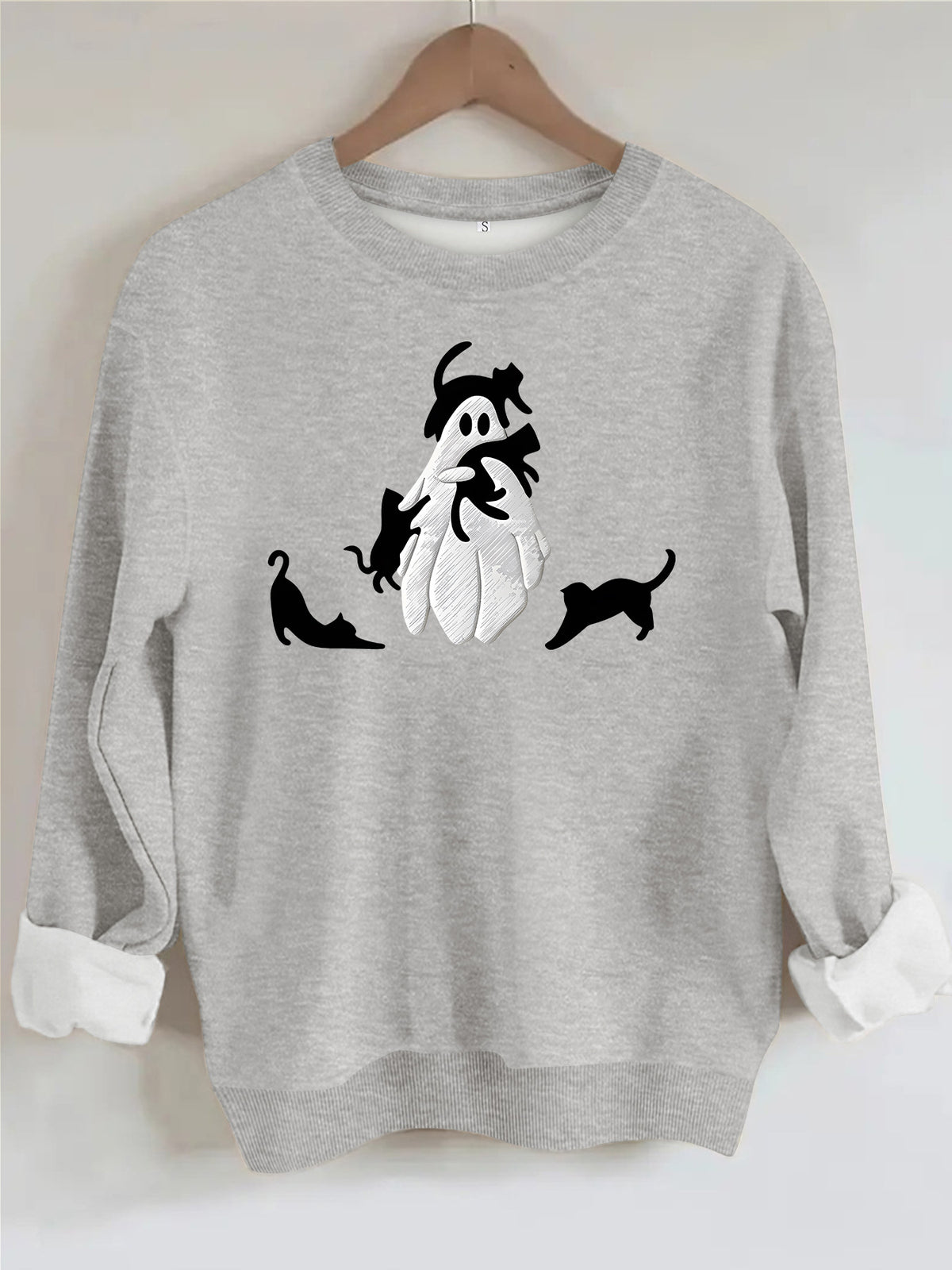 Loose velvet sweatshirt