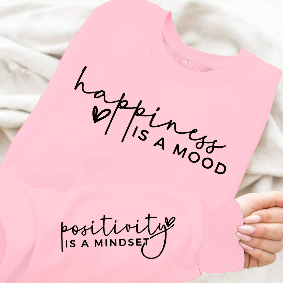 Round neck fleece hoodie for women