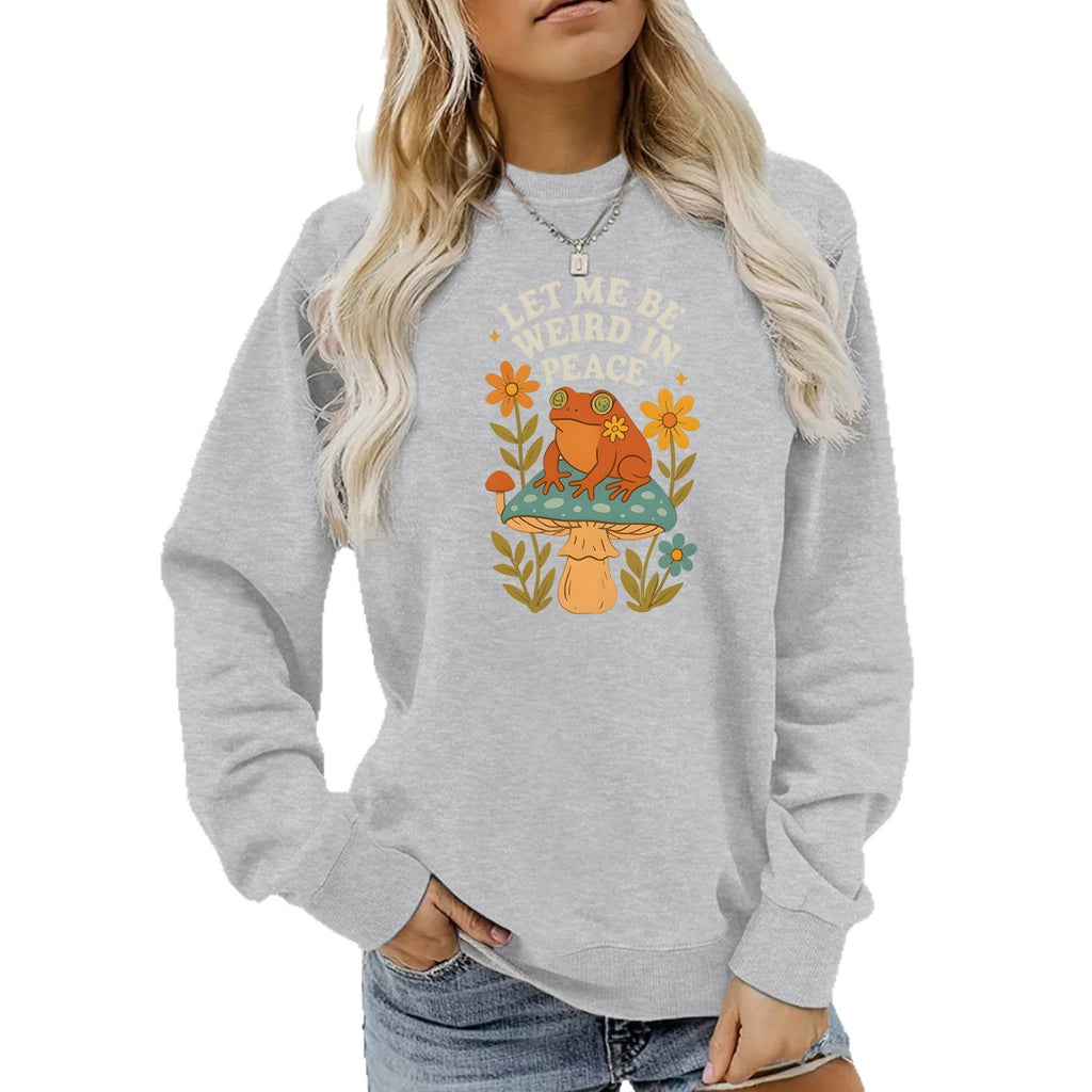 Frog and Mushroom Printed Hoodie