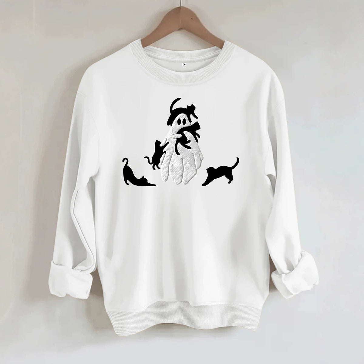 Loose velvet sweatshirt