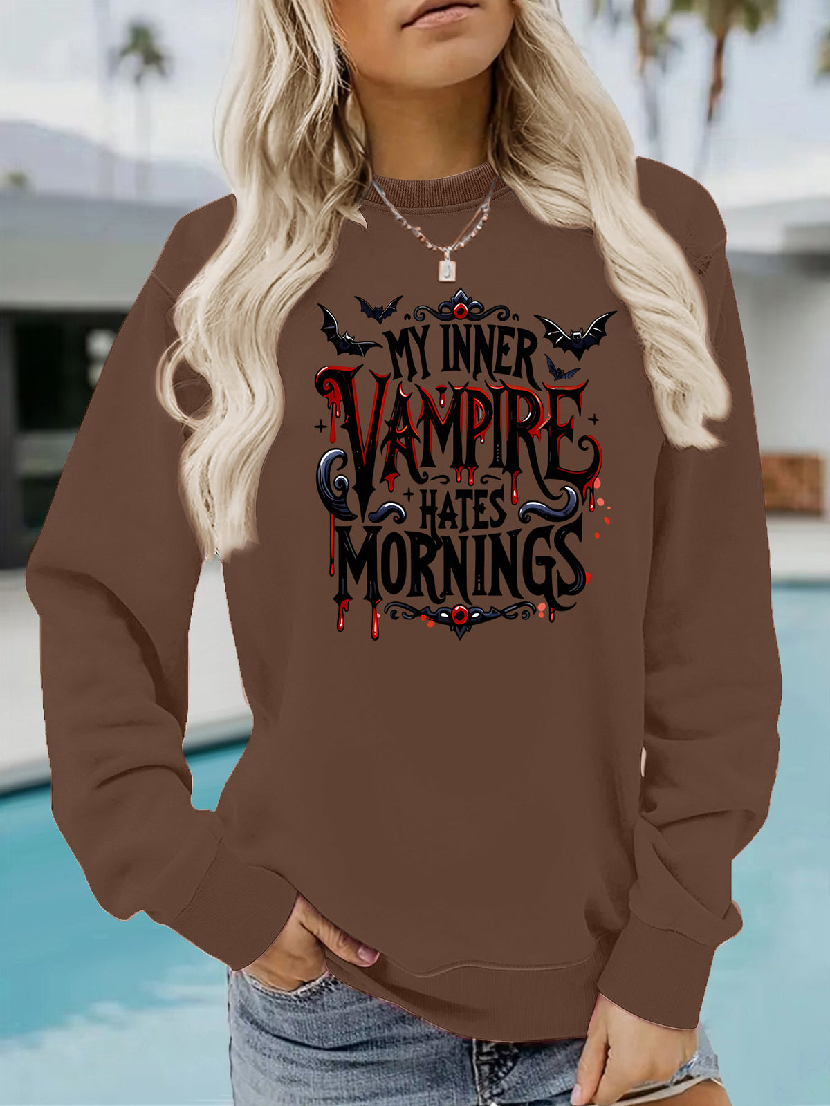 Long sleeved fleece hoodie