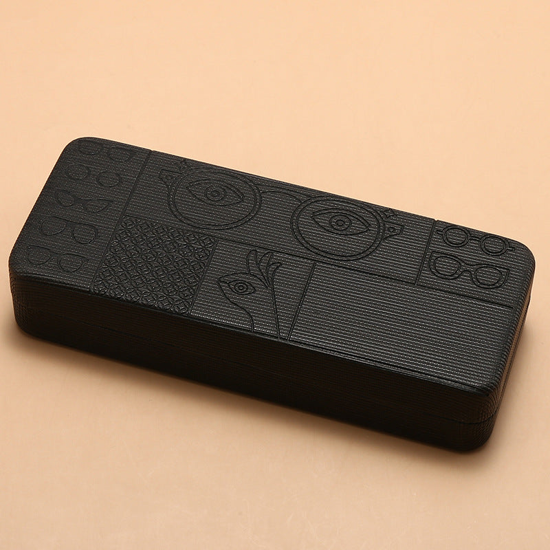 Square Metal Eyeglass Case with Printed Embossed Design