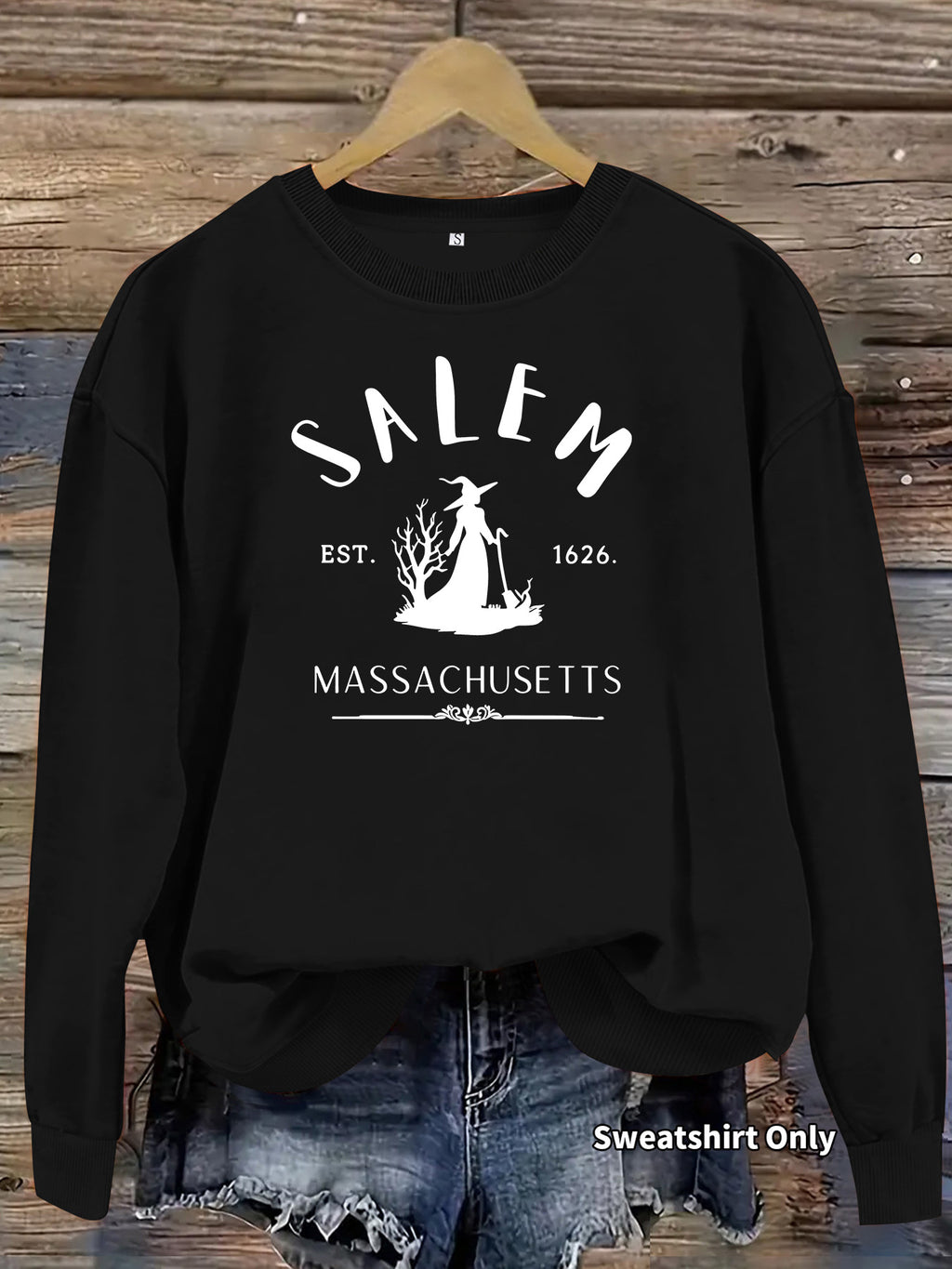 Round neck fleece hoodie