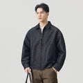 Men's Casual Raw Denim Turn-down Collar Jacket
