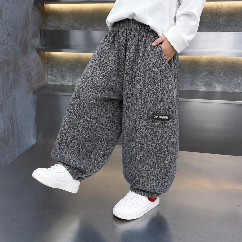 Boys Casual Sport Loose Knit Cuffed Sweatpants
