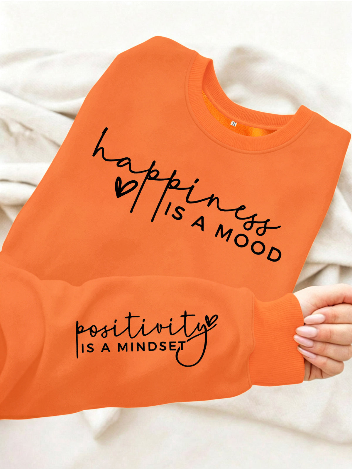 Round neck fleece hoodie for women