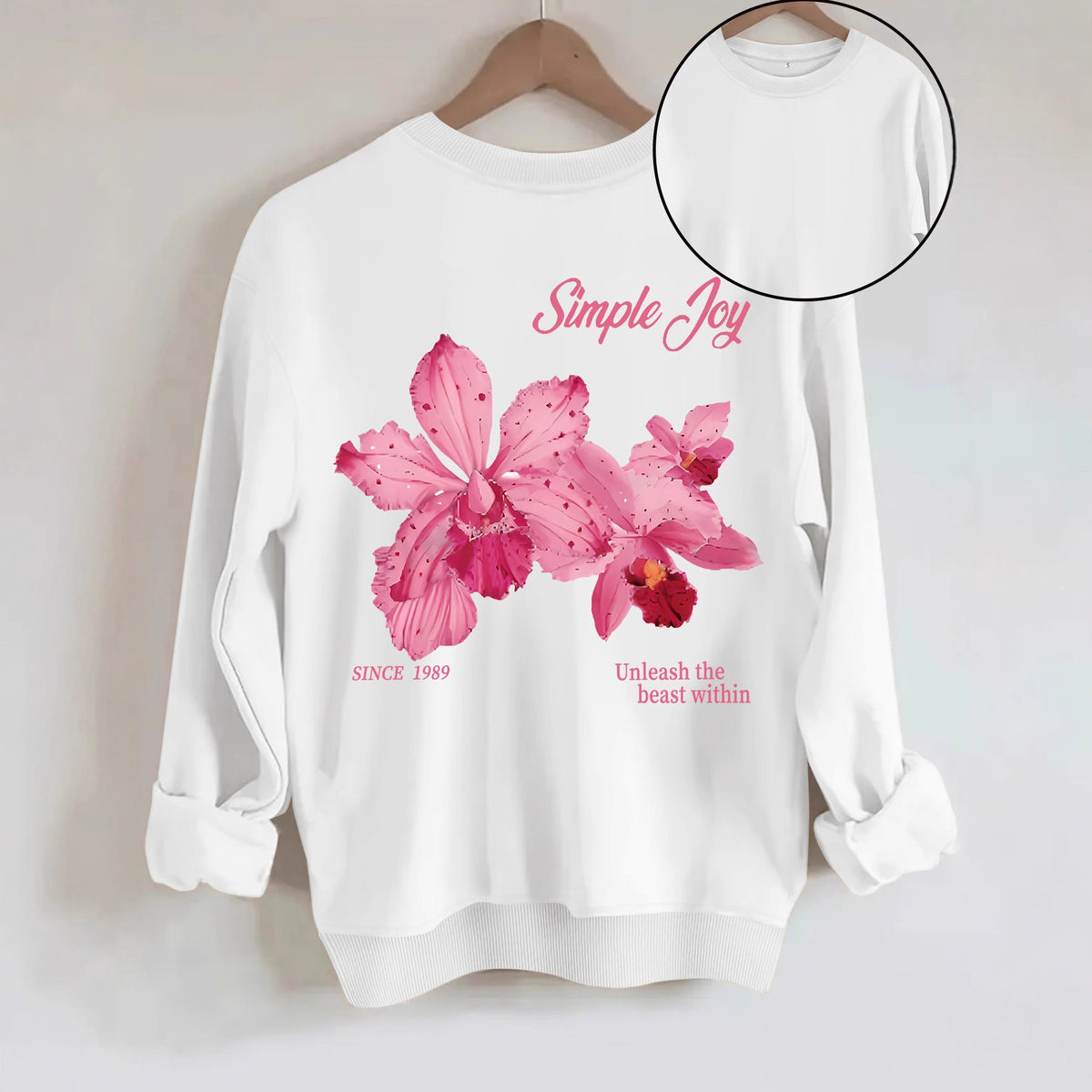 Floral printed long sleeved hoodie