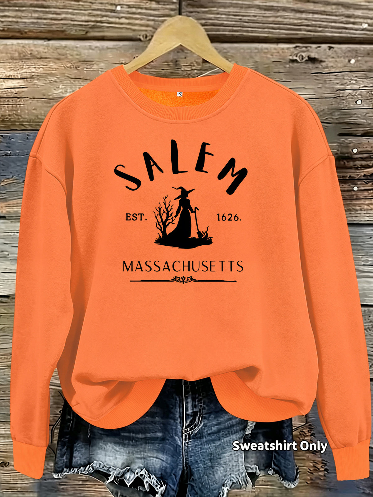 Round neck fleece hoodie