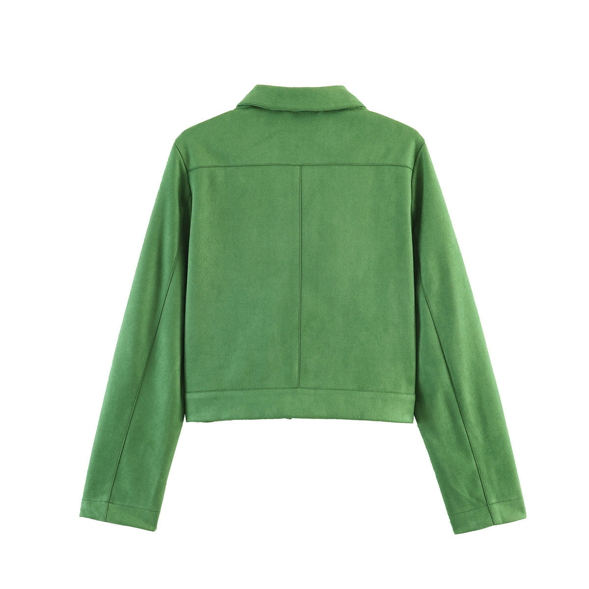 Pocket Decorative Suede Texture Jacket