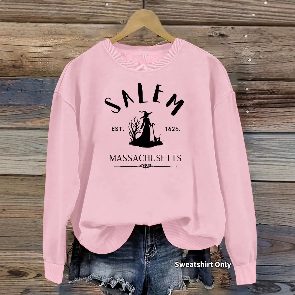 Round neck fleece hoodie