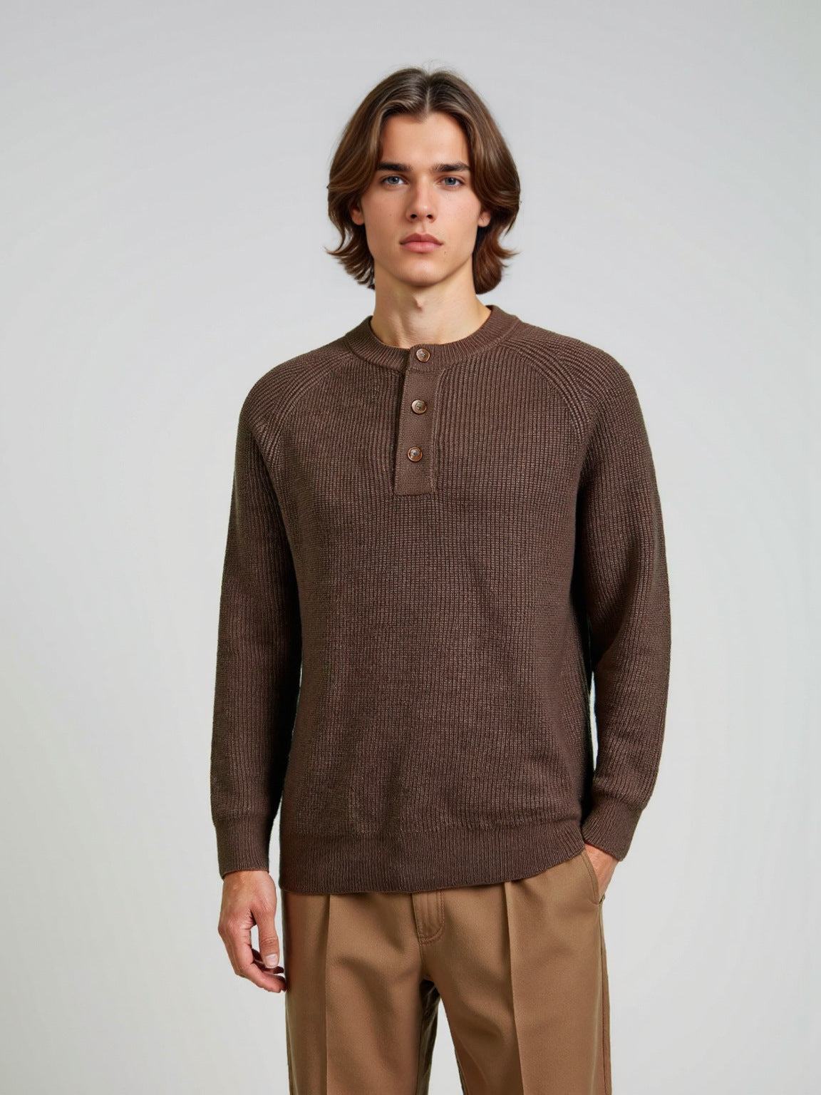 Loose fitting pullover sweater