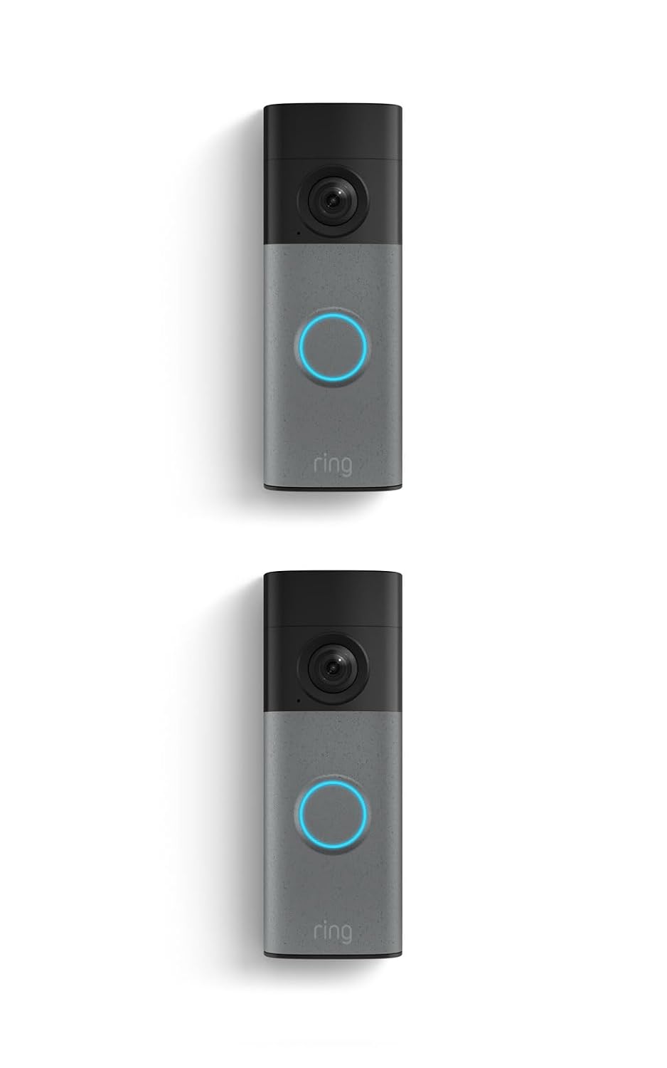 Ring Battery Doorbell 2K (newest model) Retinal 2K with wide-angle video, up to 6x Enhanced Zoom, Two-Way Talk, and Built-In Battery, Speckled Gray