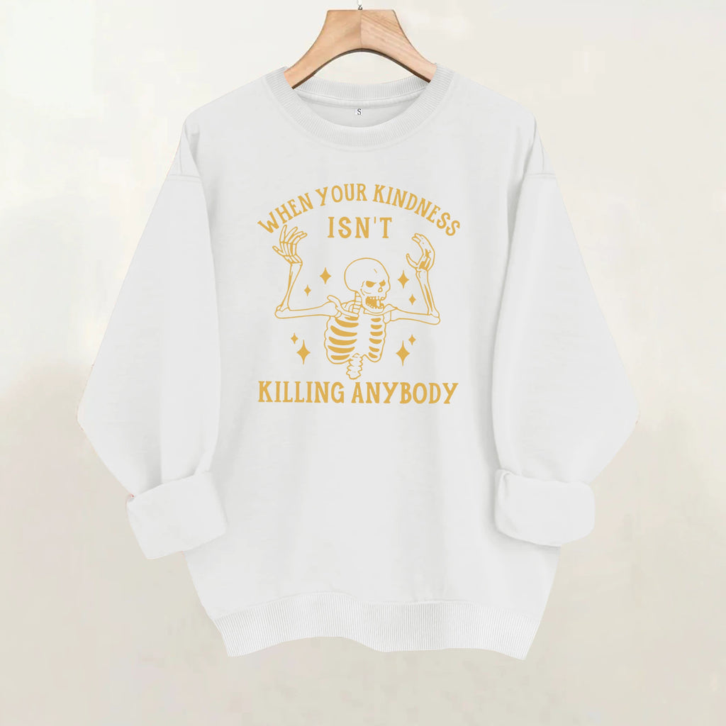 Loose velvet sweatshirt