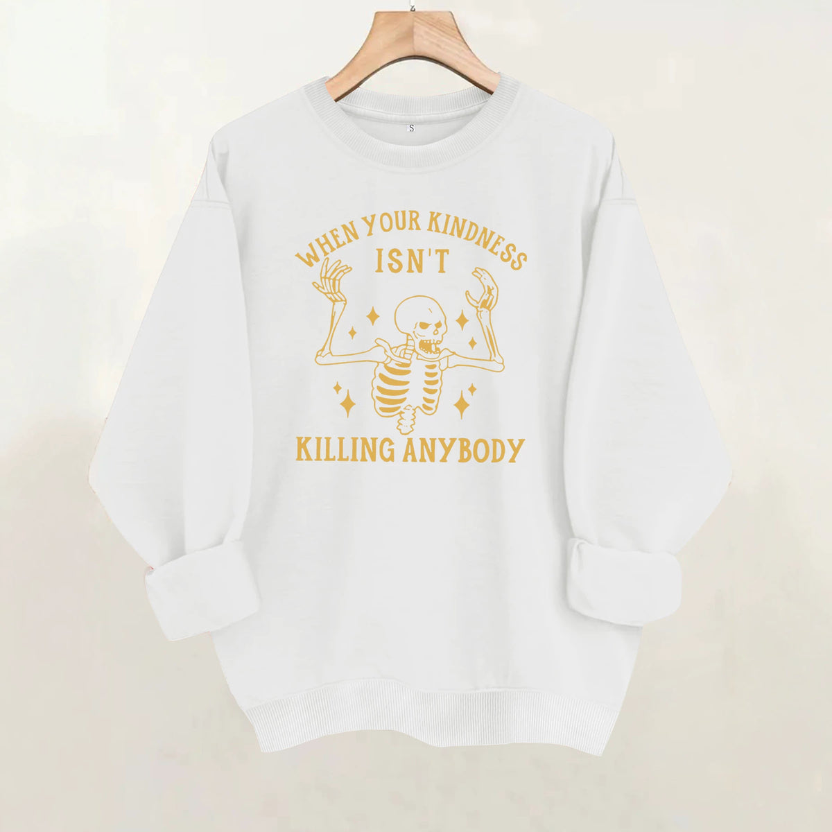 Loose velvet sweatshirt