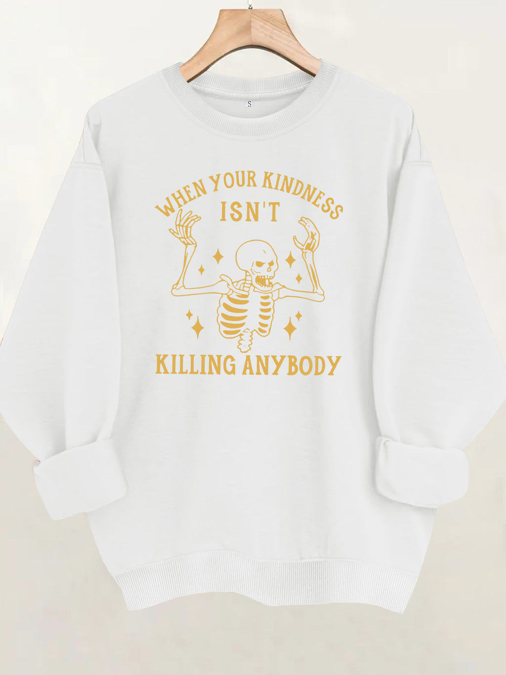 Loose velvet sweatshirt
