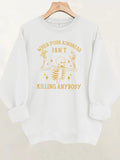 Loose velvet sweatshirt