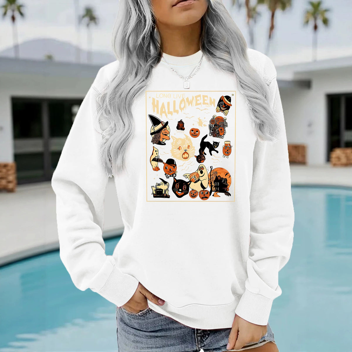 Long sleeved fleece hoodie