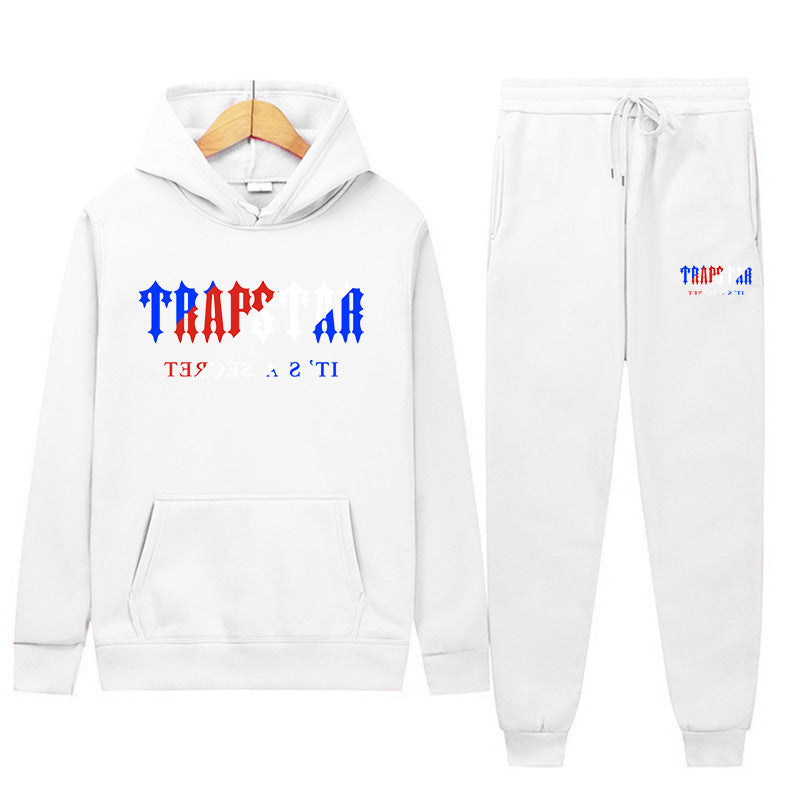 Graphic Print Hoodie and Pants Set Men Women Loose Tracksuit