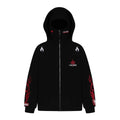 Embroidered Zip-Up Hoodie Jacket with Face Covering Hood for Men Women