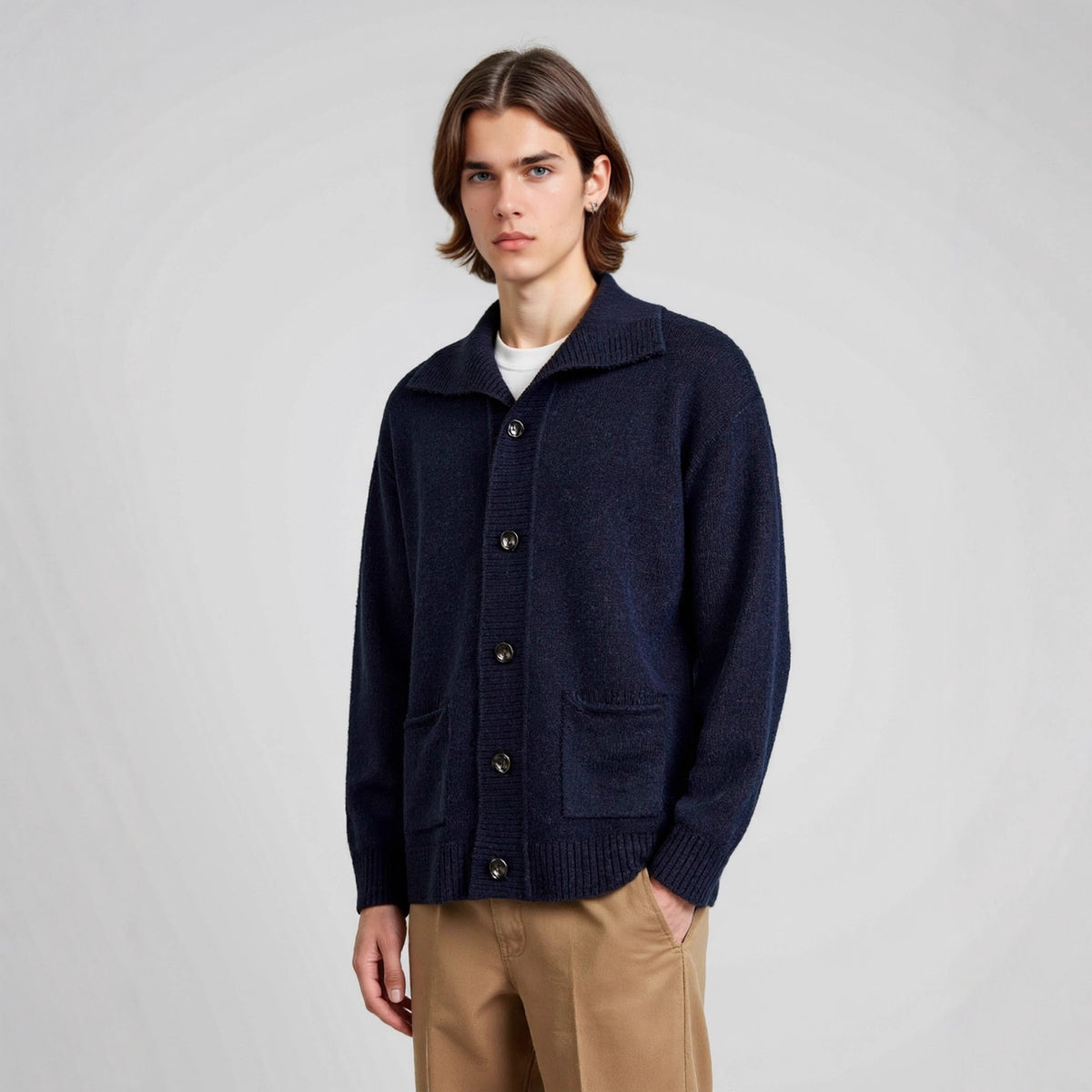 Collar cardigan sweater