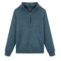 Solid color hooded long sleeved sweater