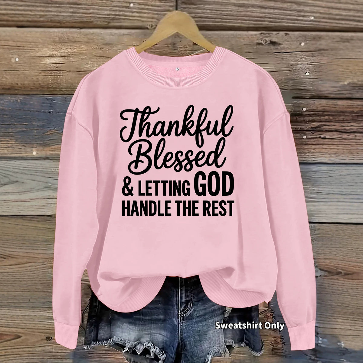 Loose velvet sweatshirt