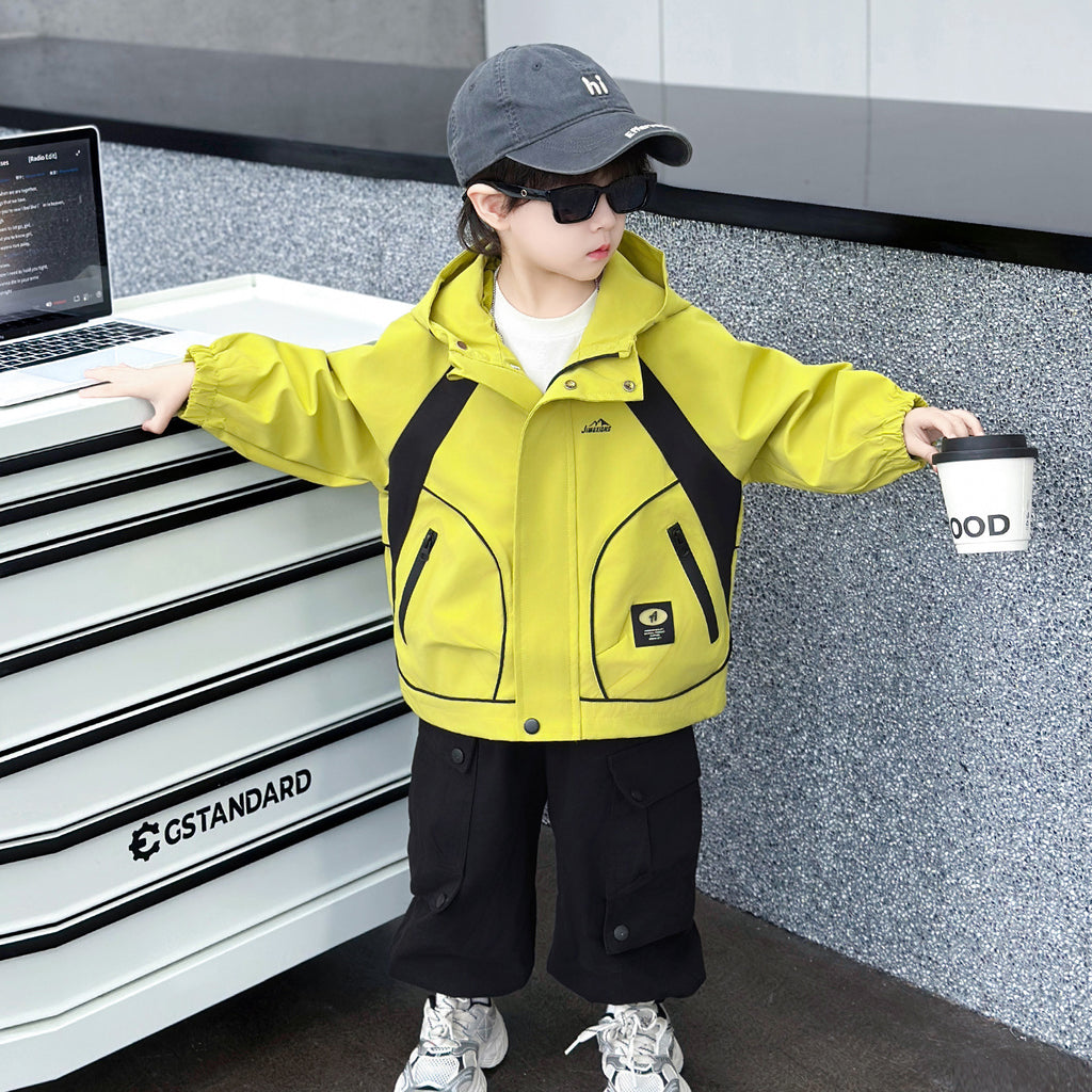 Boys  Casual Outdoor Windbreaker Jacket