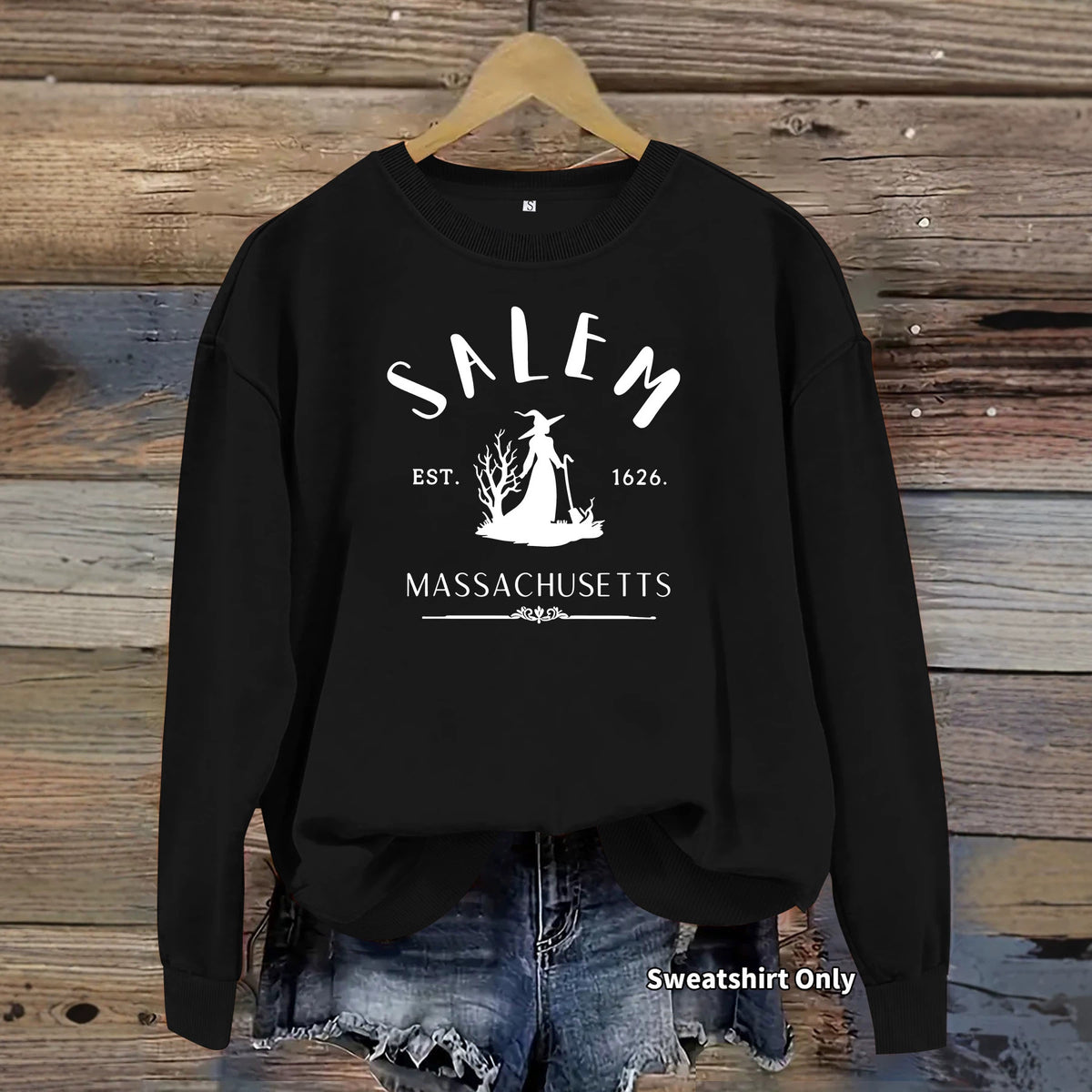 Round neck fleece hoodie