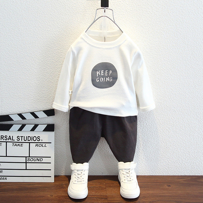 Boys Spring Autumn Casual Jacket And Pants Set