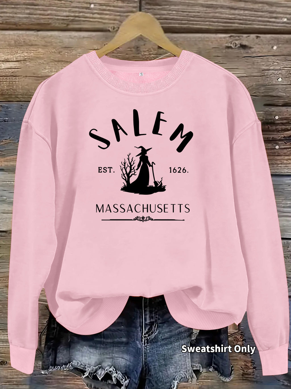 Round neck fleece hoodie
