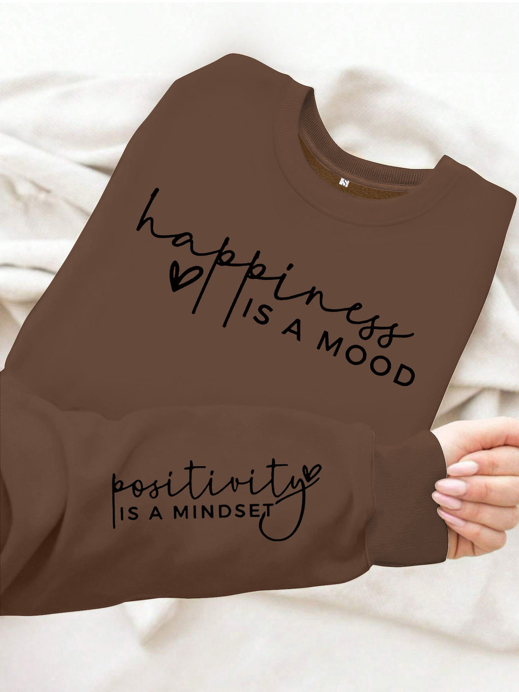 Round neck fleece hoodie for women