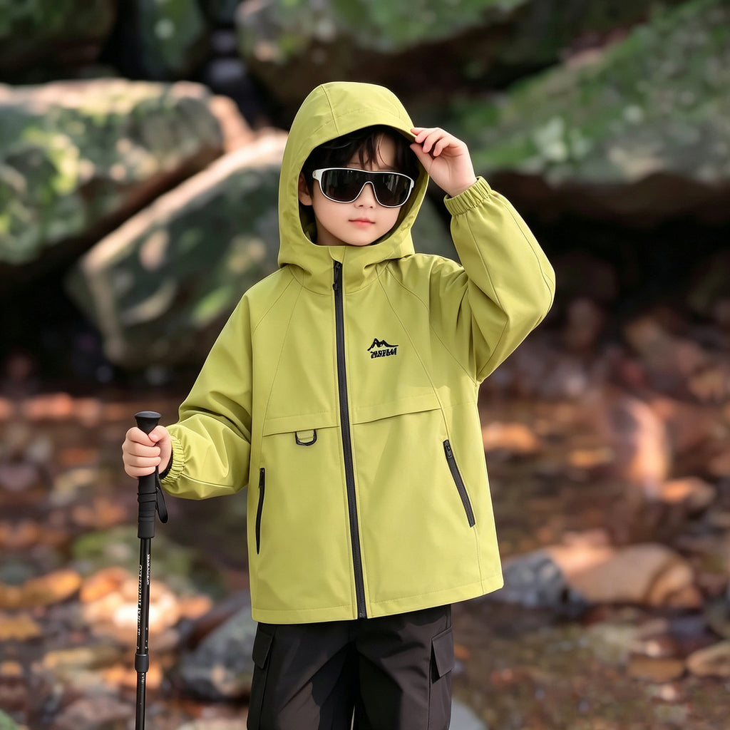 Stylish Boys Hooded Jacket Spring Autumn Windbreaker Coat