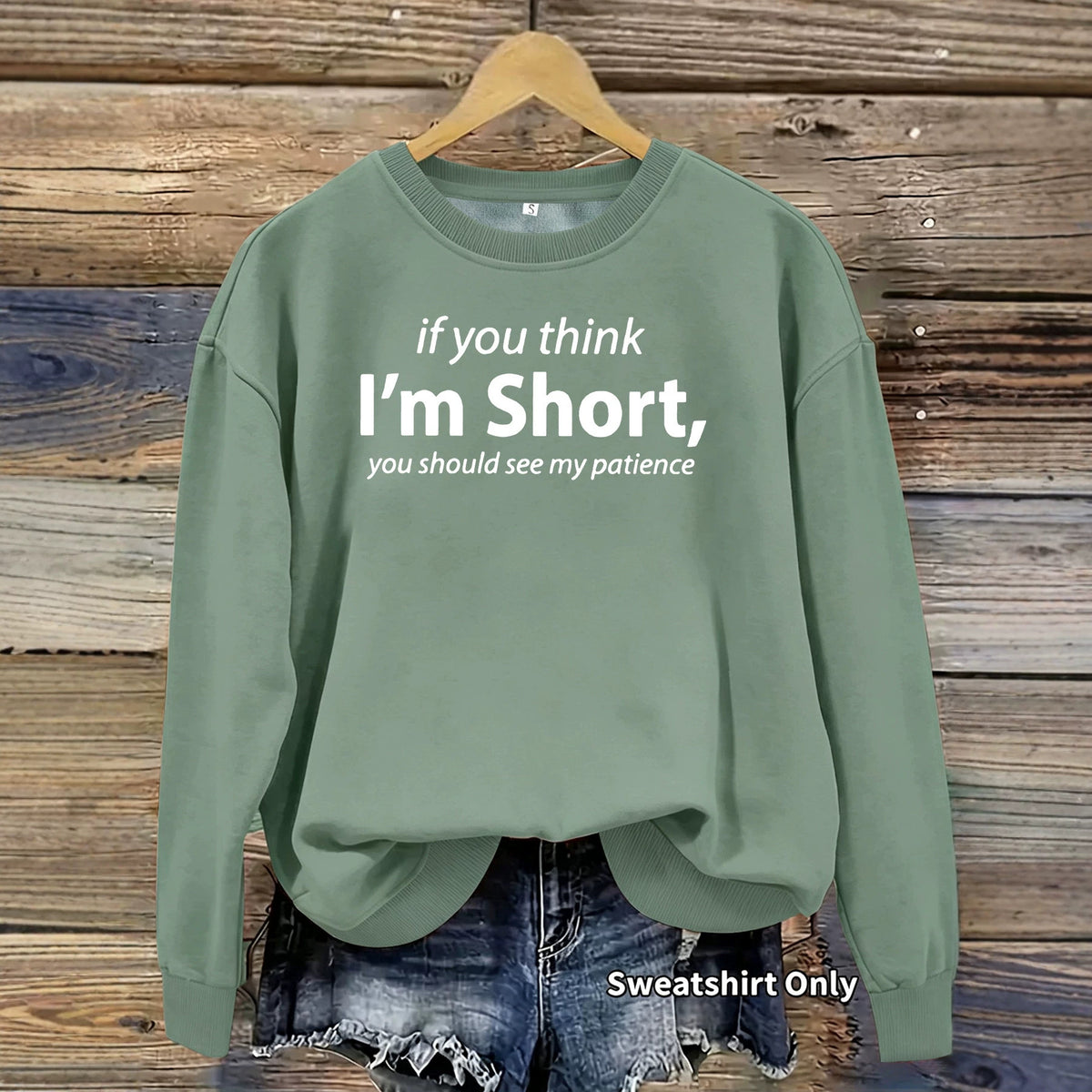 Round neck fleece hoodie