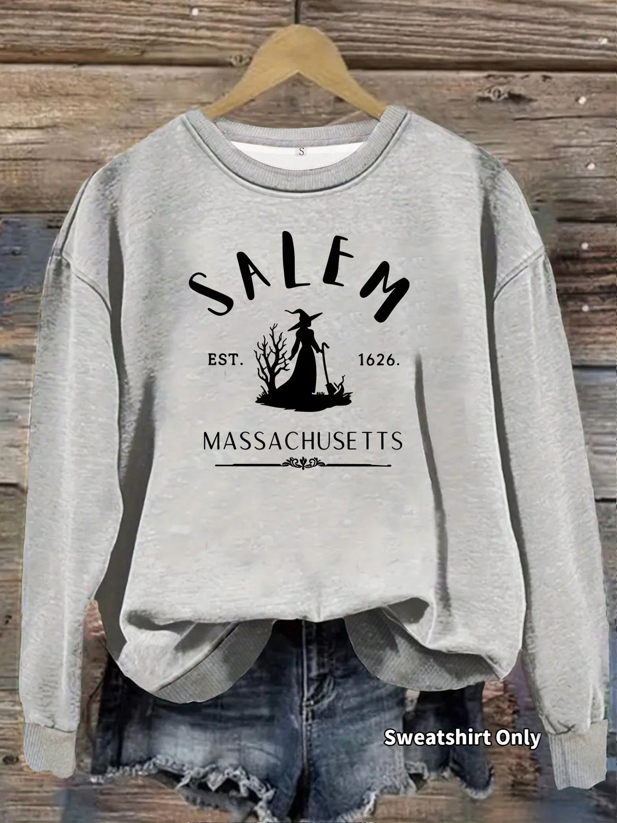 Round neck fleece hoodie