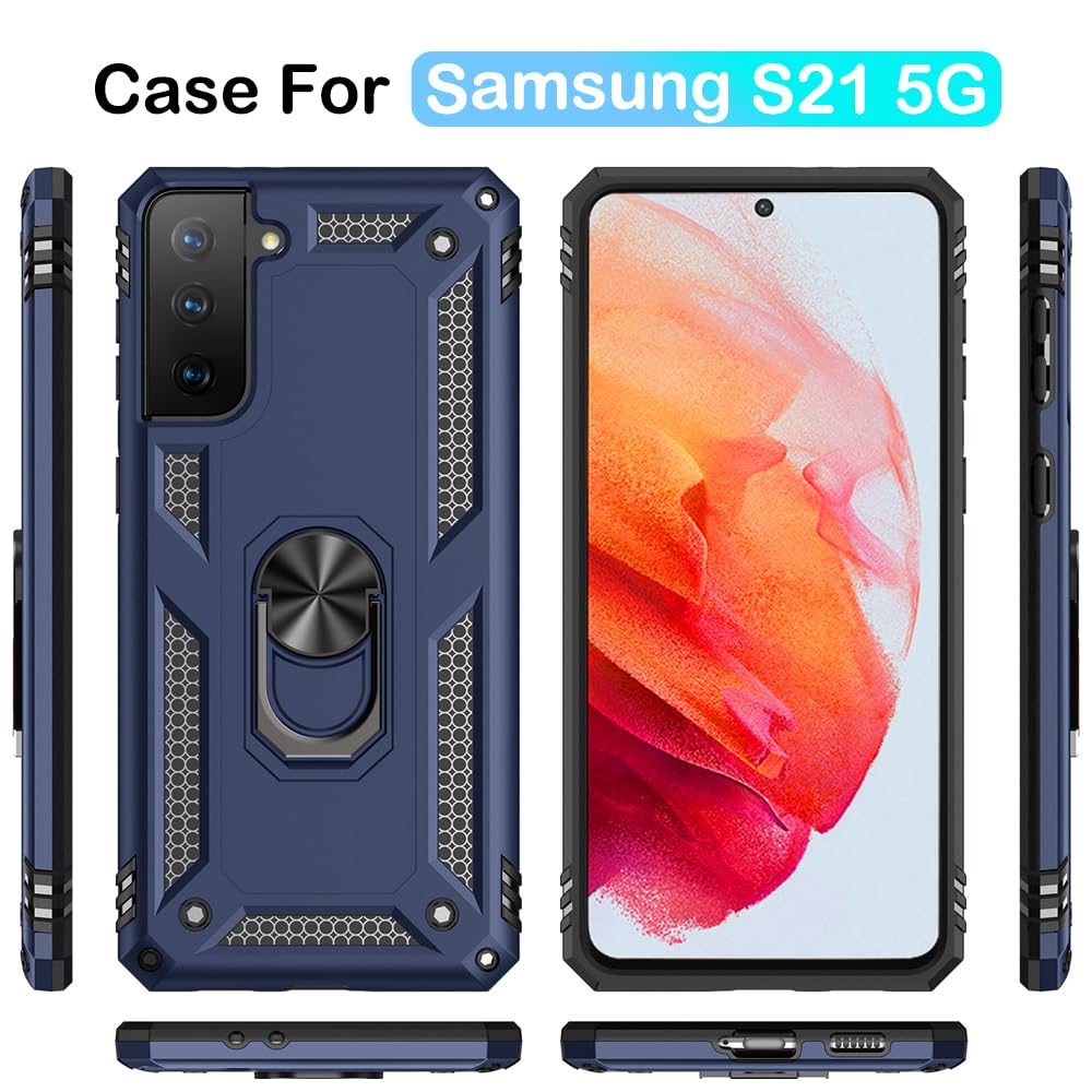Yiakeng Samsung Galaxy S9 Case, Samsung S9 Case, Military Grade Protective Cases with Ring for Samsung Galaxy S9 (Dark Green)