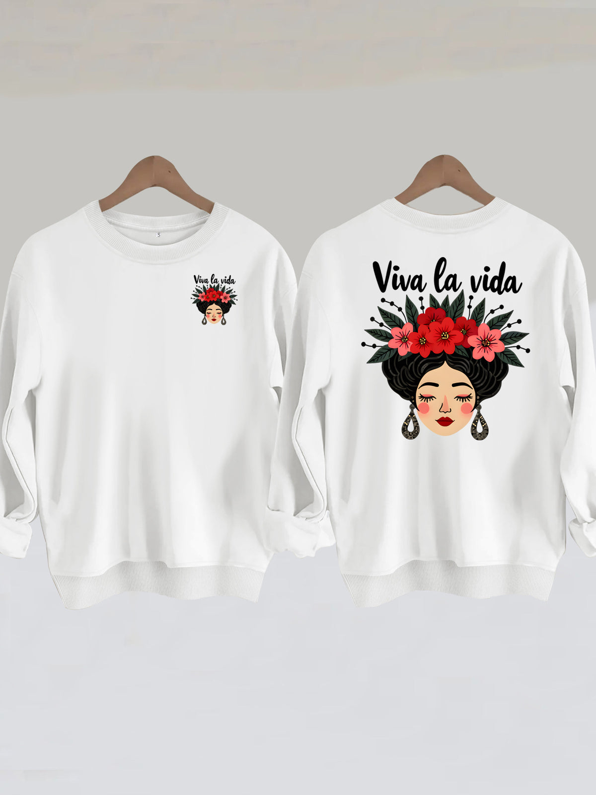 Long live life hoodie with loose print