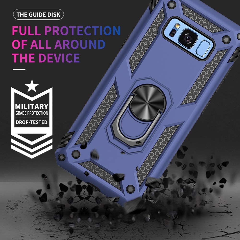 Yiakeng Samsung Galaxy S9 Case, Samsung S9 Case, Military Grade Protective Cases with Ring for Samsung Galaxy S9 (Dark Green)