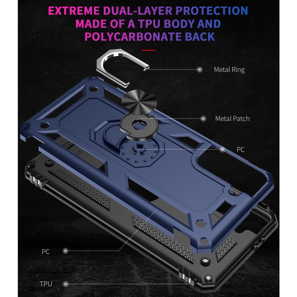 Yiakeng Samsung Galaxy S9 Case, Samsung S9 Case, Military Grade Protective Cases with Ring for Samsung Galaxy S9 (Dark Green)