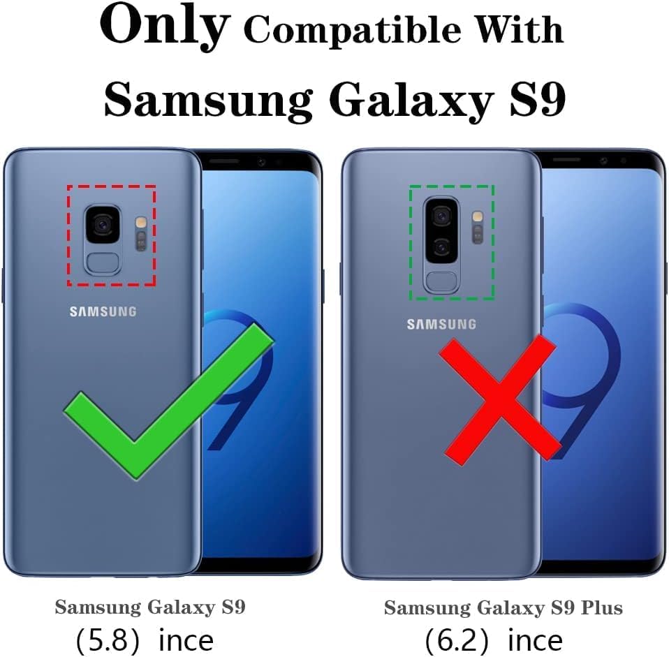 Yiakeng Samsung Galaxy S9 Case, Samsung S9 Case, Military Grade Protective Cases with Ring for Samsung Galaxy S9 (Dark Green)