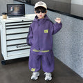 Boys' Stylish Spring Autumn Two-Piece Windbreaker Set
