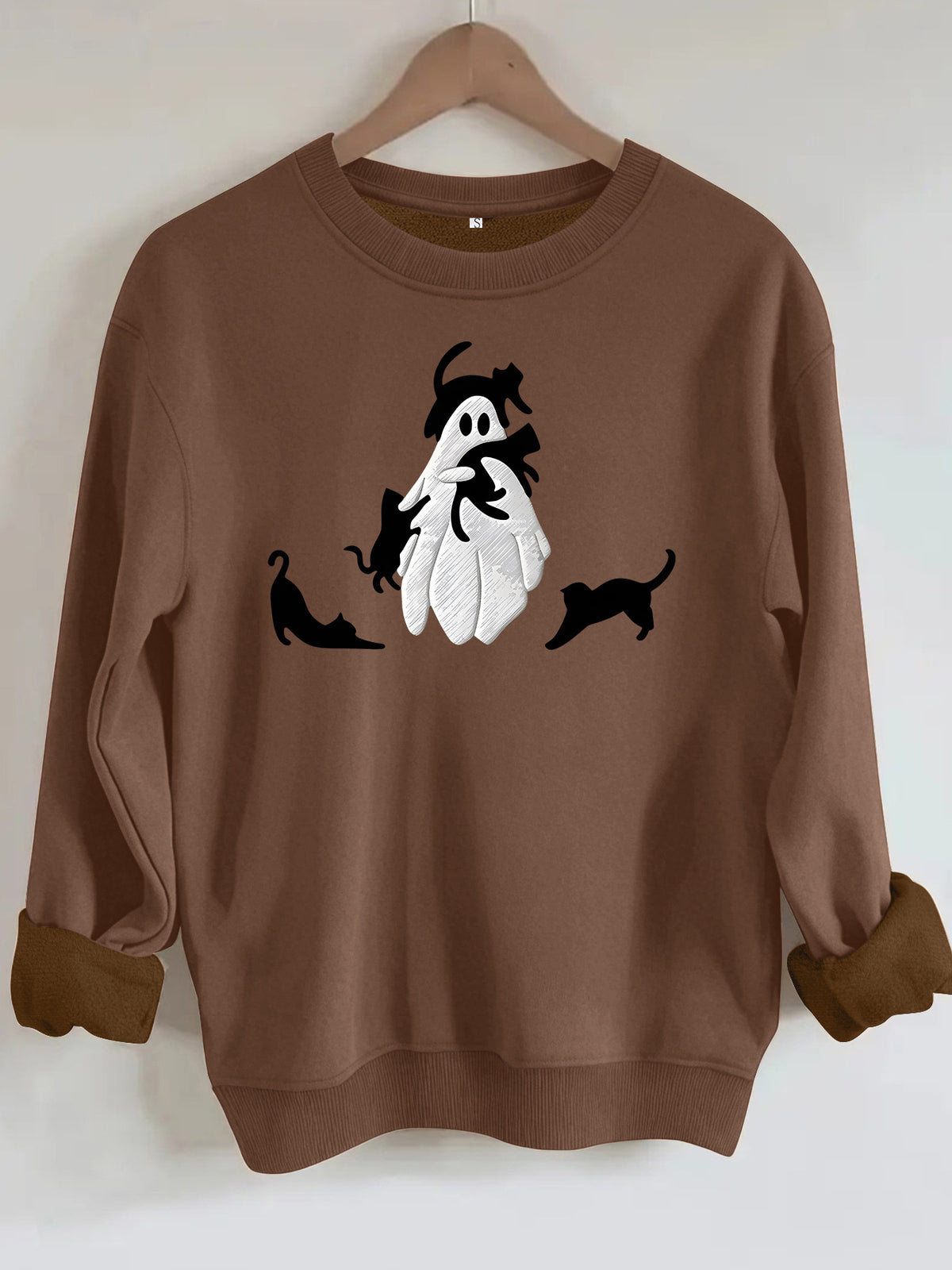 Loose velvet sweatshirt